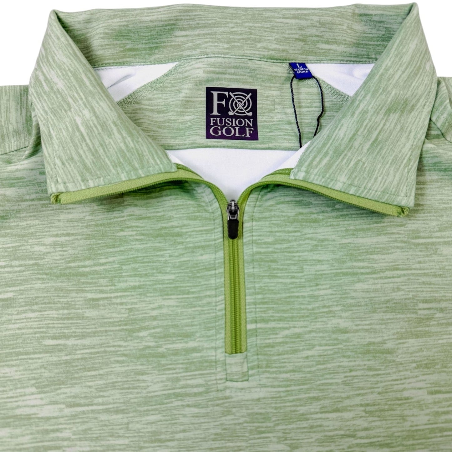 Space Dye 1/4 Zip Golf Pullover - F/X Fusion Golf - Quarter Zip - Green