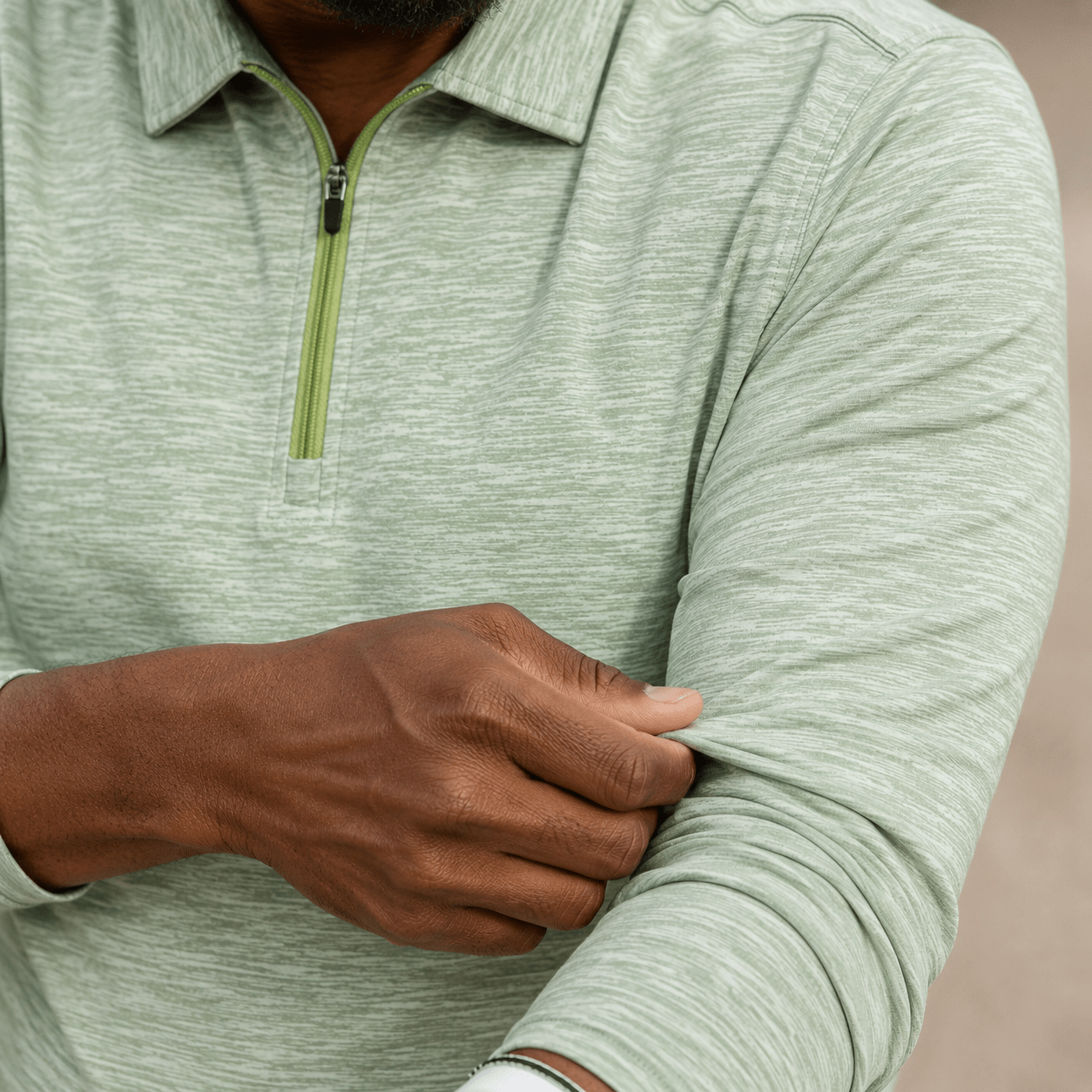 Space Dye 1/4 Zip Golf Pullover - F/X Fusion Golf - Quarter Zip - Green