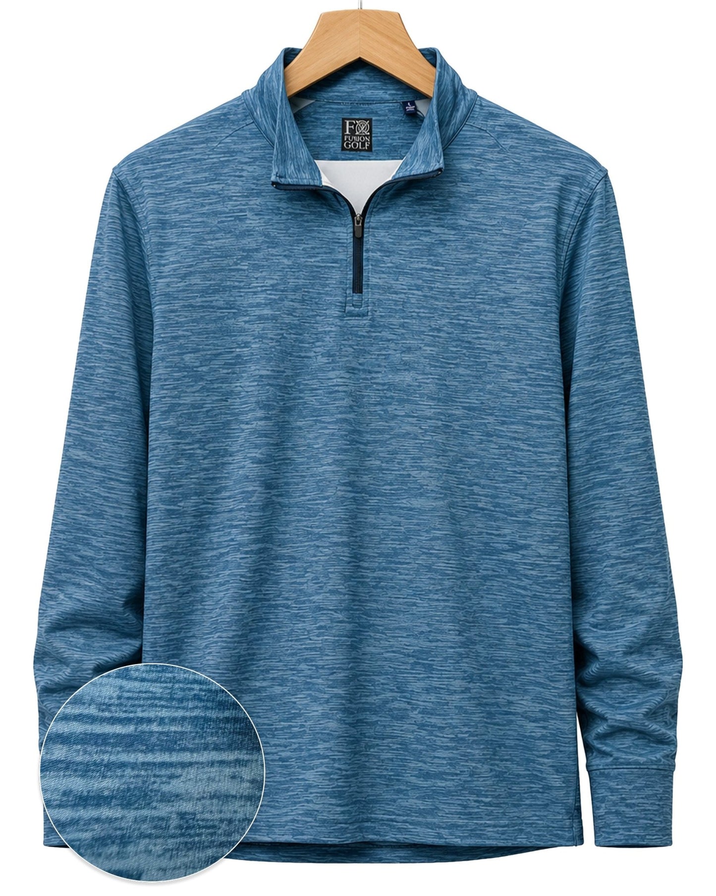 Space Dye 1/4 Zip Golf Pullover - F/X Fusion Golf - Quarter Zip - Blue