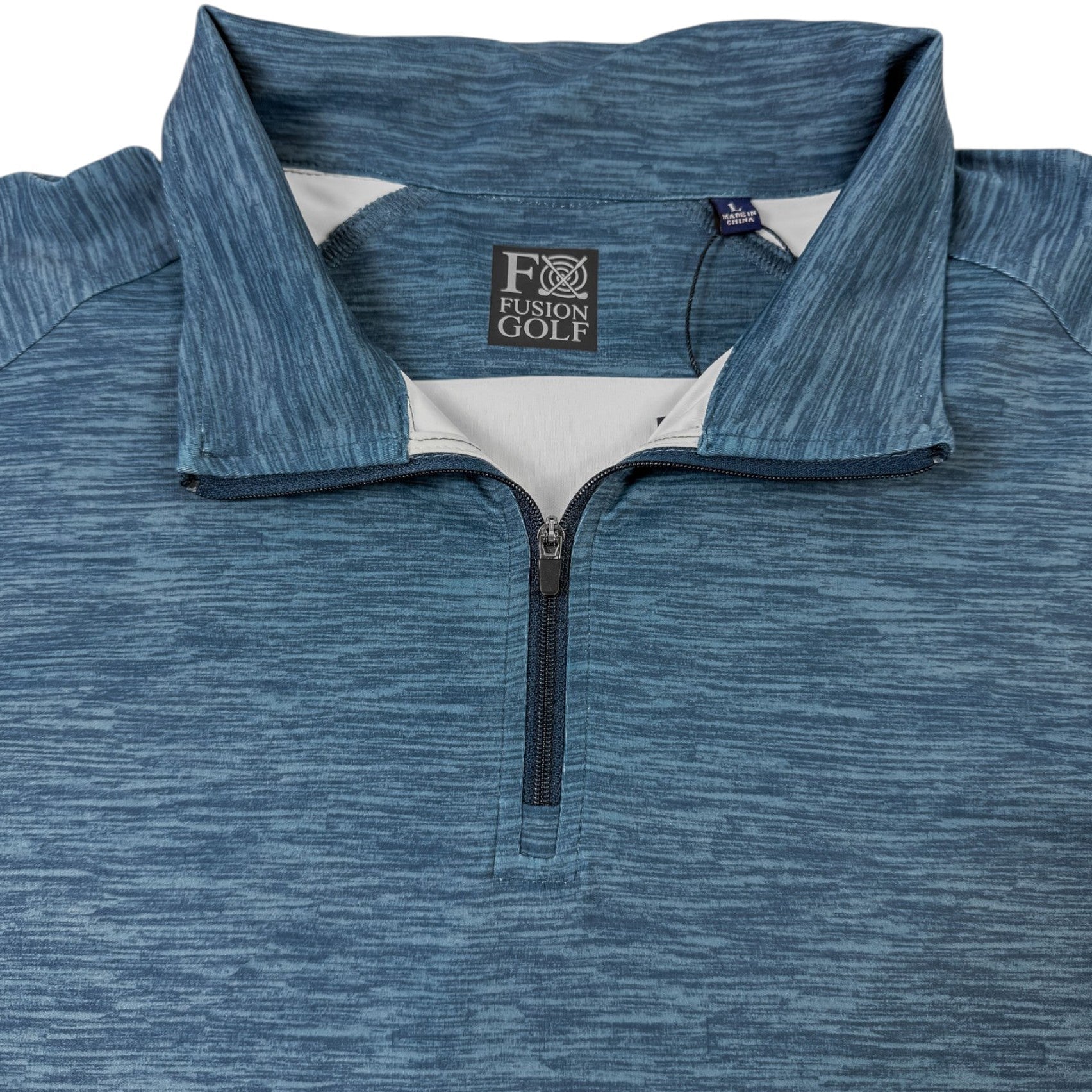 Space Dye 1/4 Zip Golf Pullover - F/X Fusion Golf - Quarter Zip - Blue