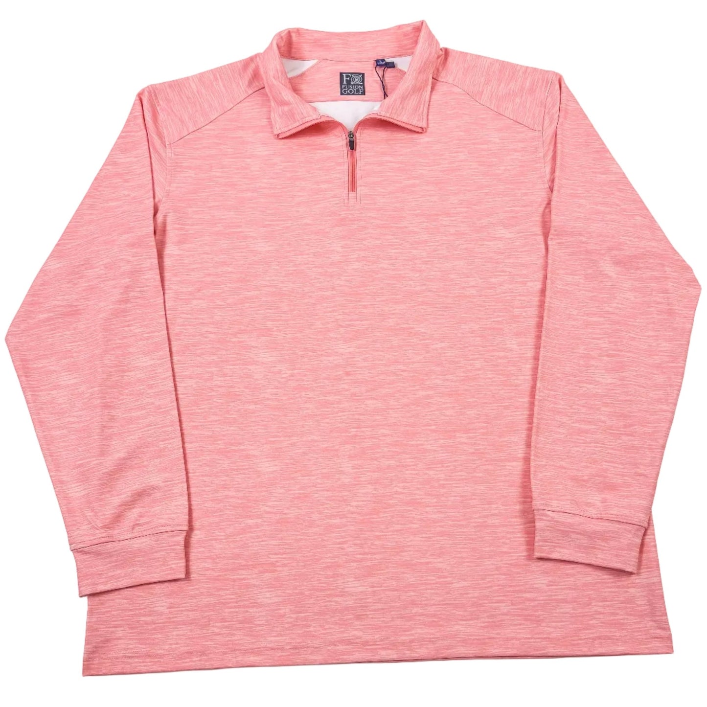 Space Dye 1/4 Zip Golf Pullover - F/X Fusion Golf - Quarter Zip - Coral
