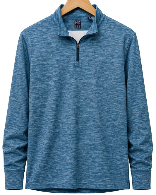 Space Dye 1/4 Zip Golf Pullover - F/X Fusion Golf - Quarter Zip - Blue
