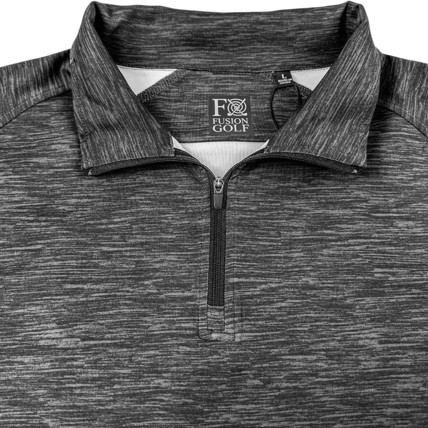 Space Dye 1/4 Zip Golf Pullover - F/X Fusion Golf - Quarter Zip - Charcoal
