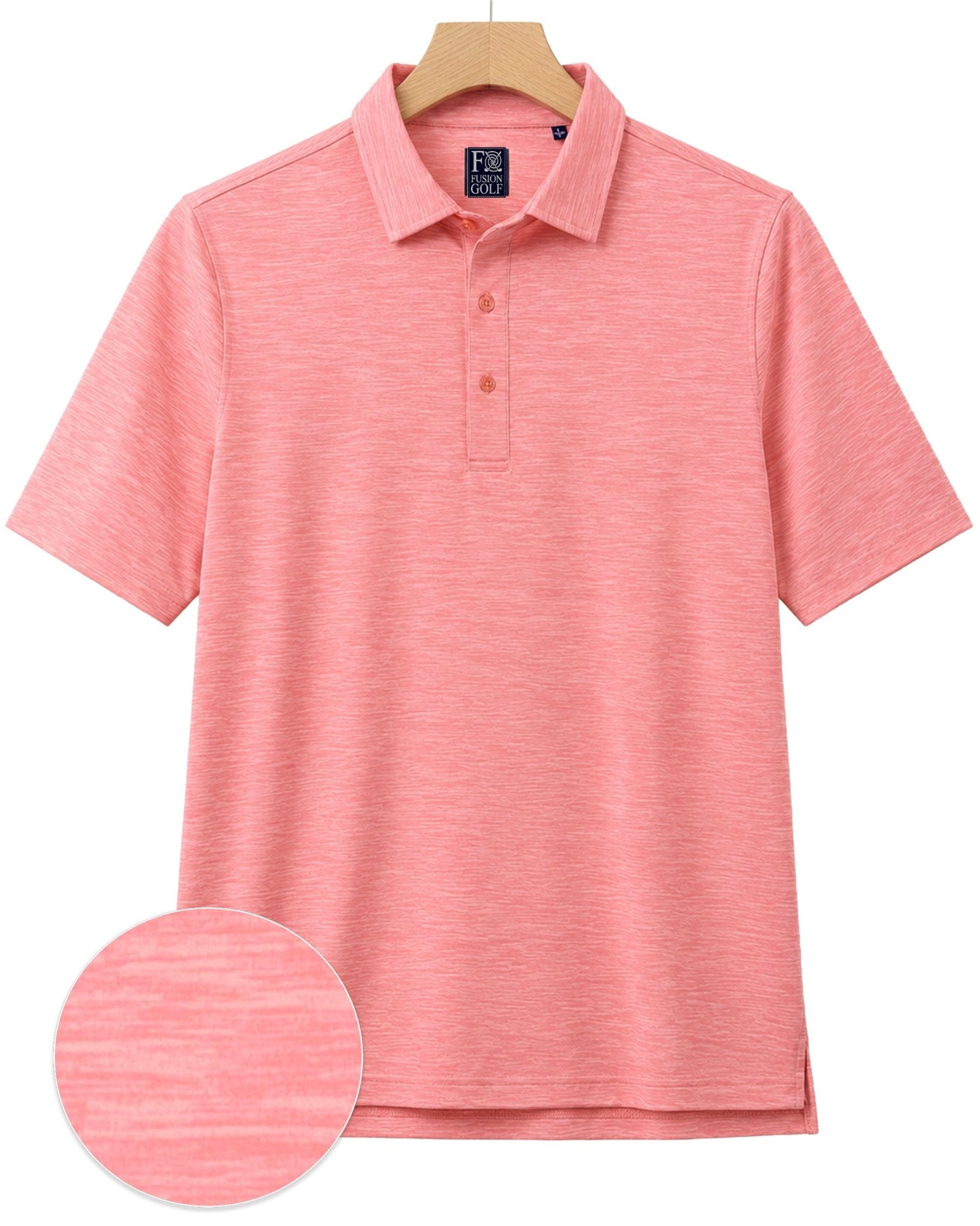 Space Dye Performance Golf Polo - F/X Fusion Golf - Polo - Coral