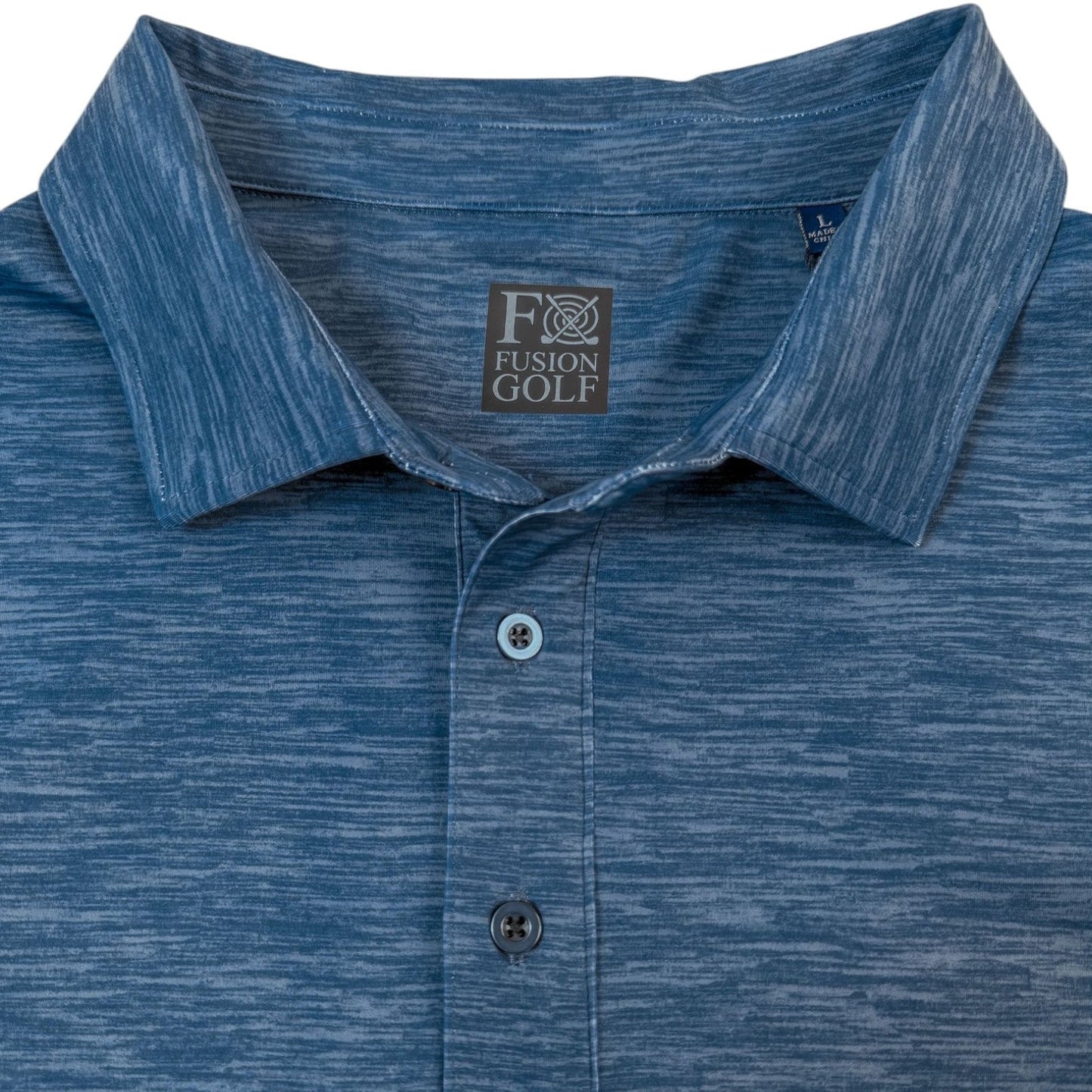 Space Dye Performance Golf Polo - F/X Fusion Golf - Polo - Blue