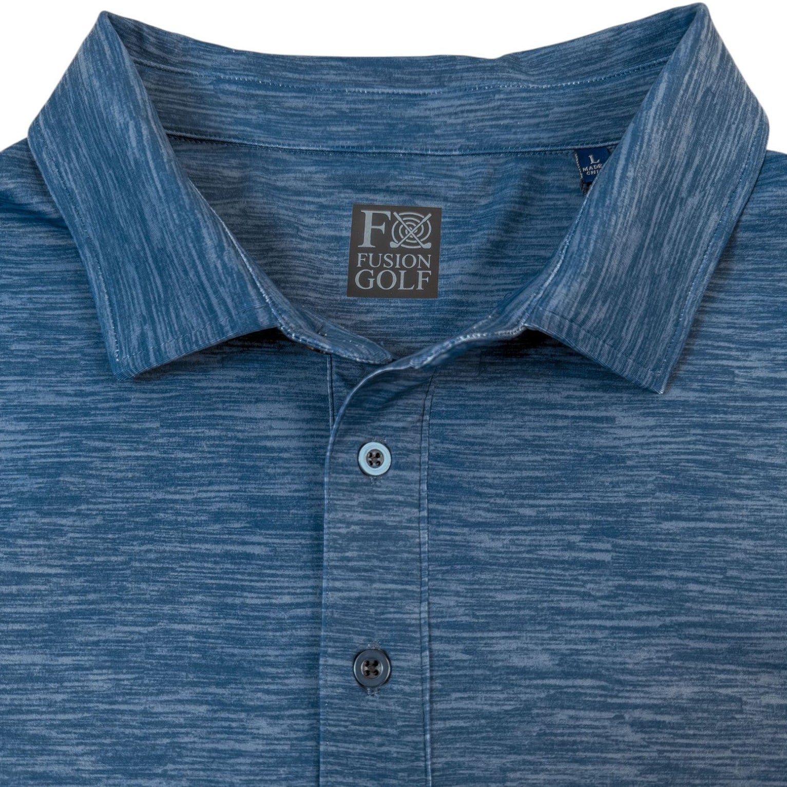 Space Dye Performance Golf Polo - F/X Fusion Golf - Polo - Blue