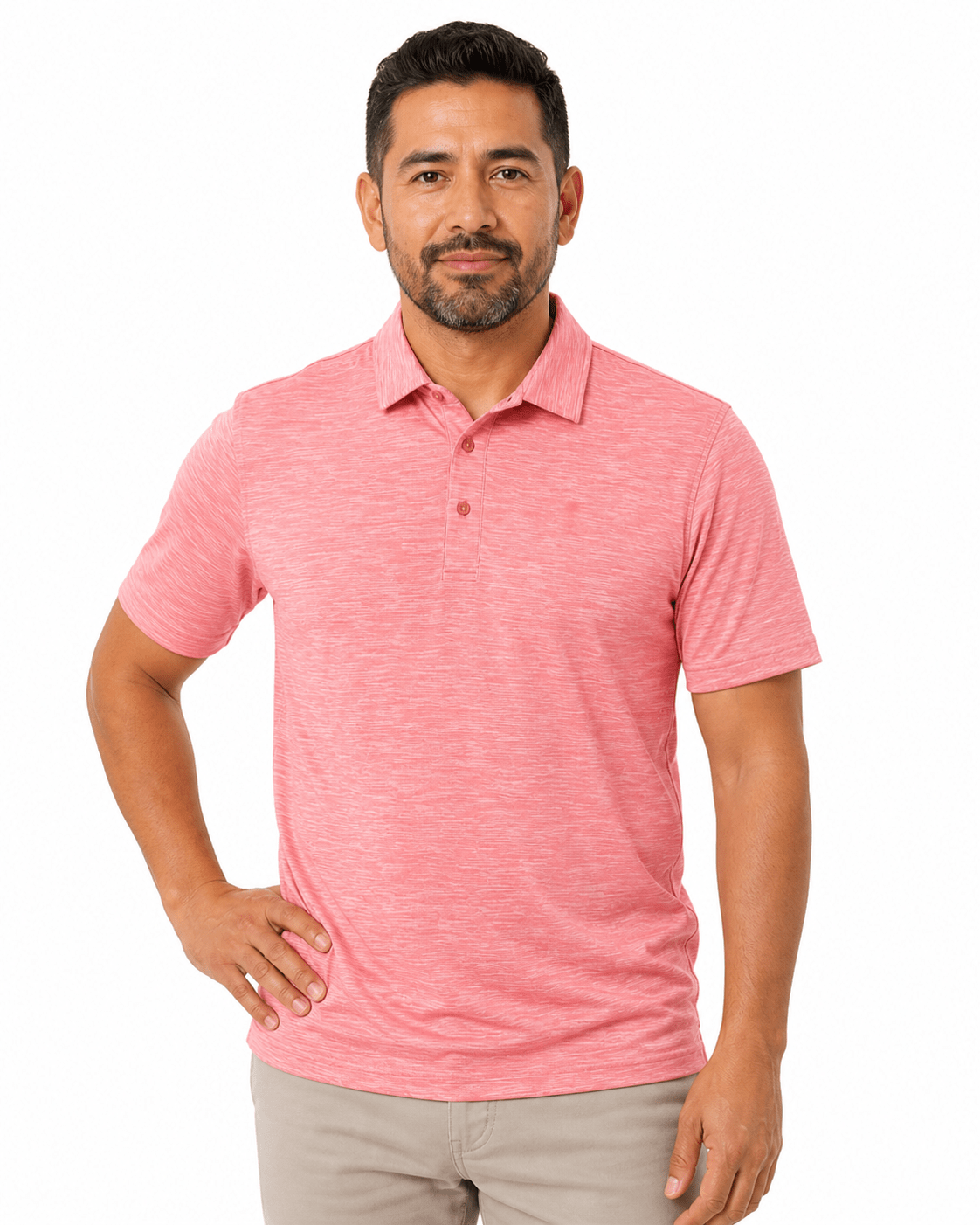 Space Dye Performance Golf Polo - F/X Fusion Golf - Polo - Coral