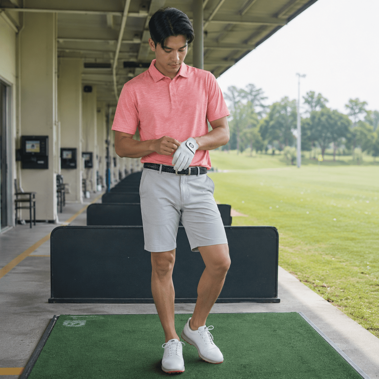 Space Dye Performance Golf Polo - F/X Fusion Golf - Polo - Coral