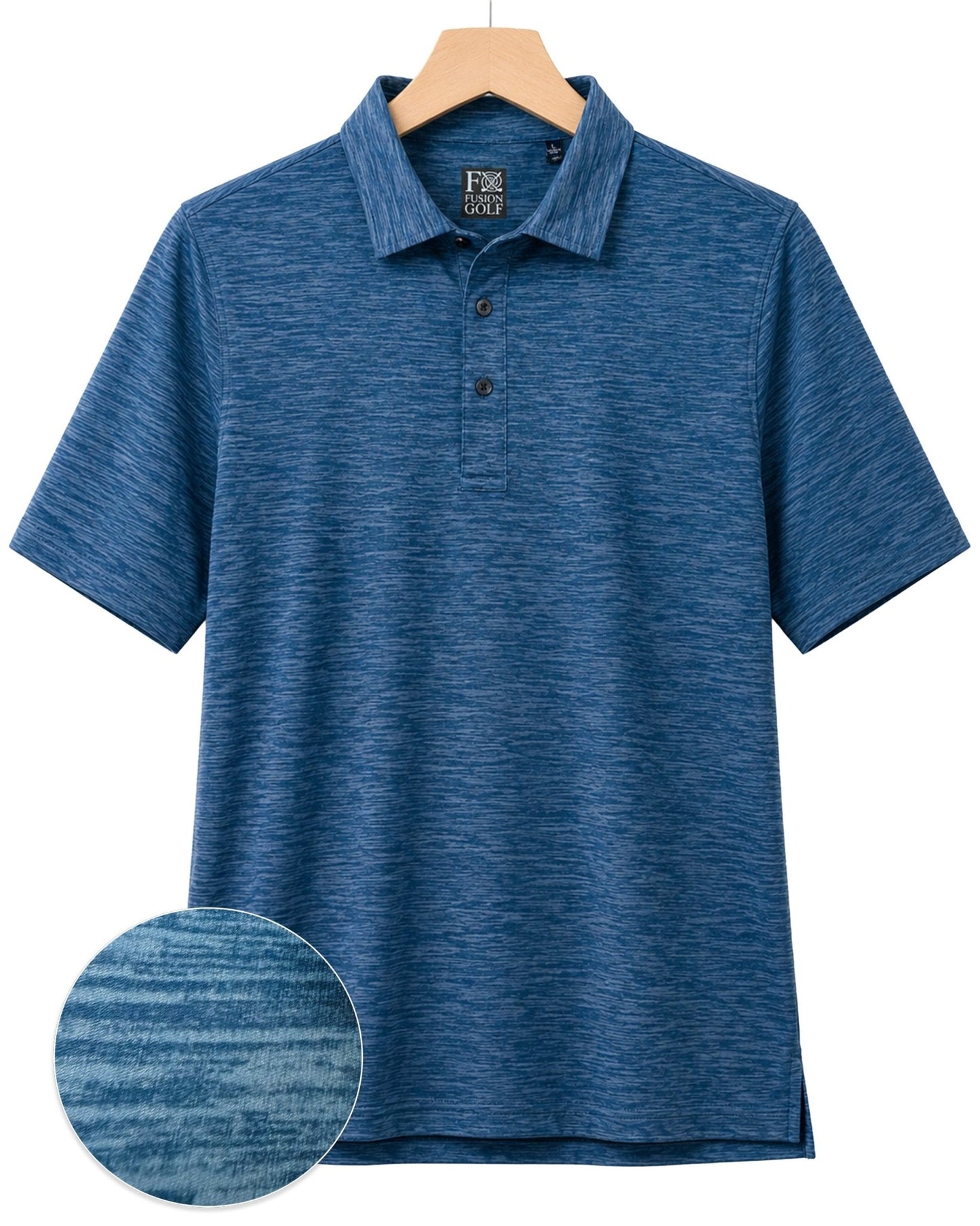 Space Dye Performance Golf Polo - F/X Fusion Golf - Polo - Blue