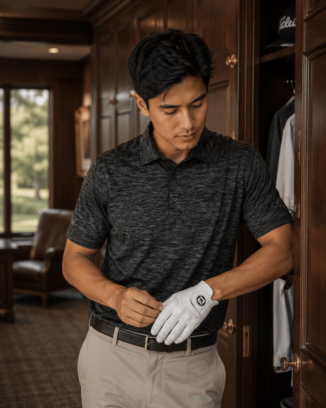 Space Dye Performance Golf Polo - F/X Fusion Golf - Polo - Charcoal - M