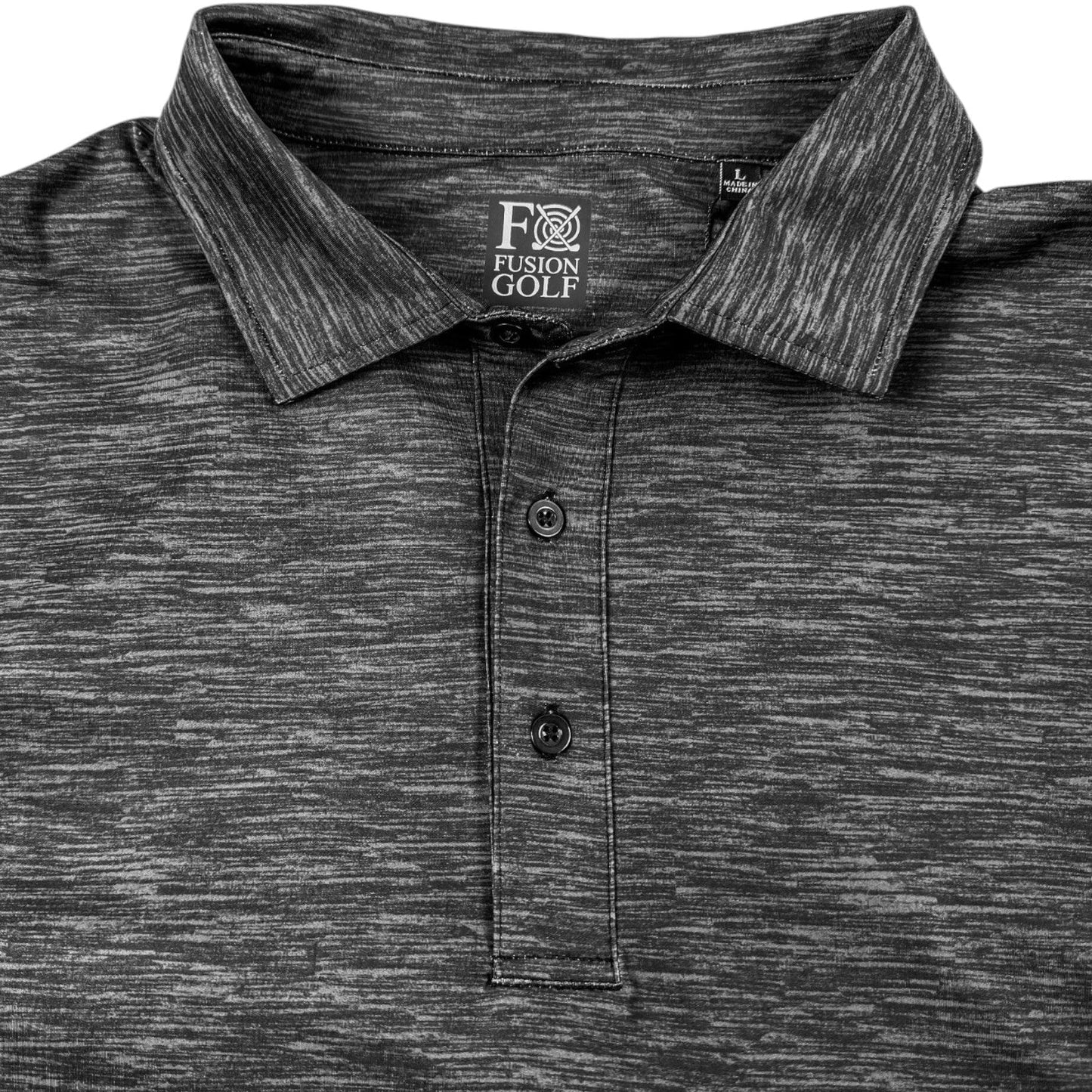 Space Dye Performance Golf Polo - F/X Fusion Golf - Polo - Charcoal