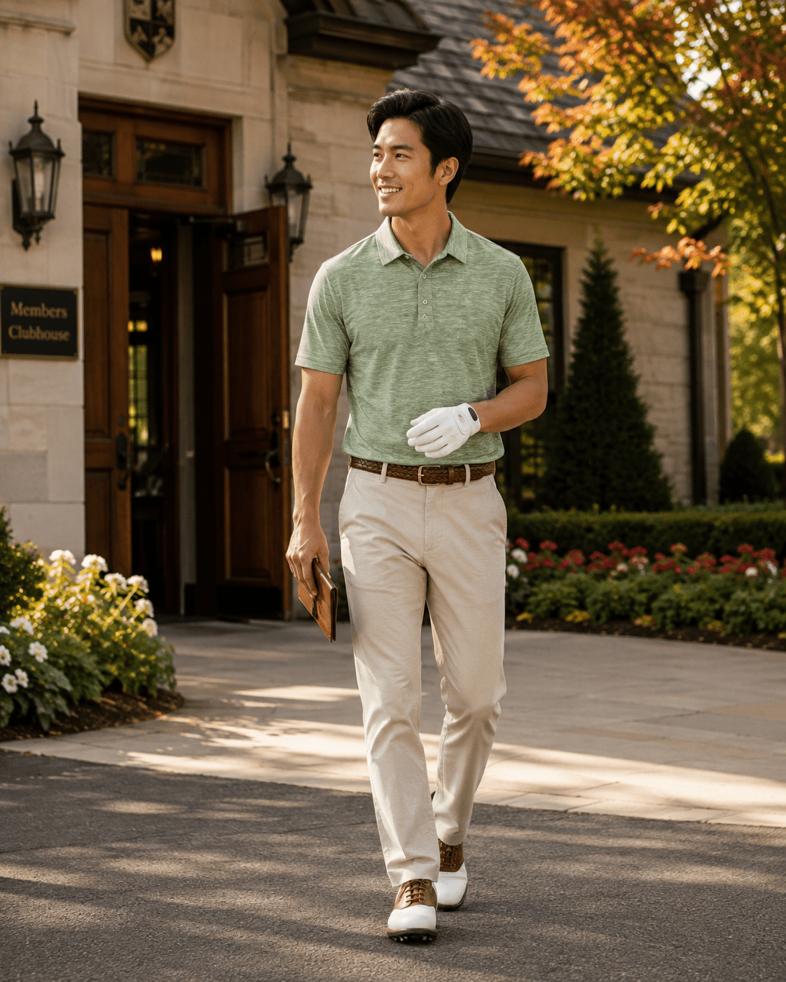 Space Dye Performance Golf Polo - F/X Fusion Golf - Polo - Green - M