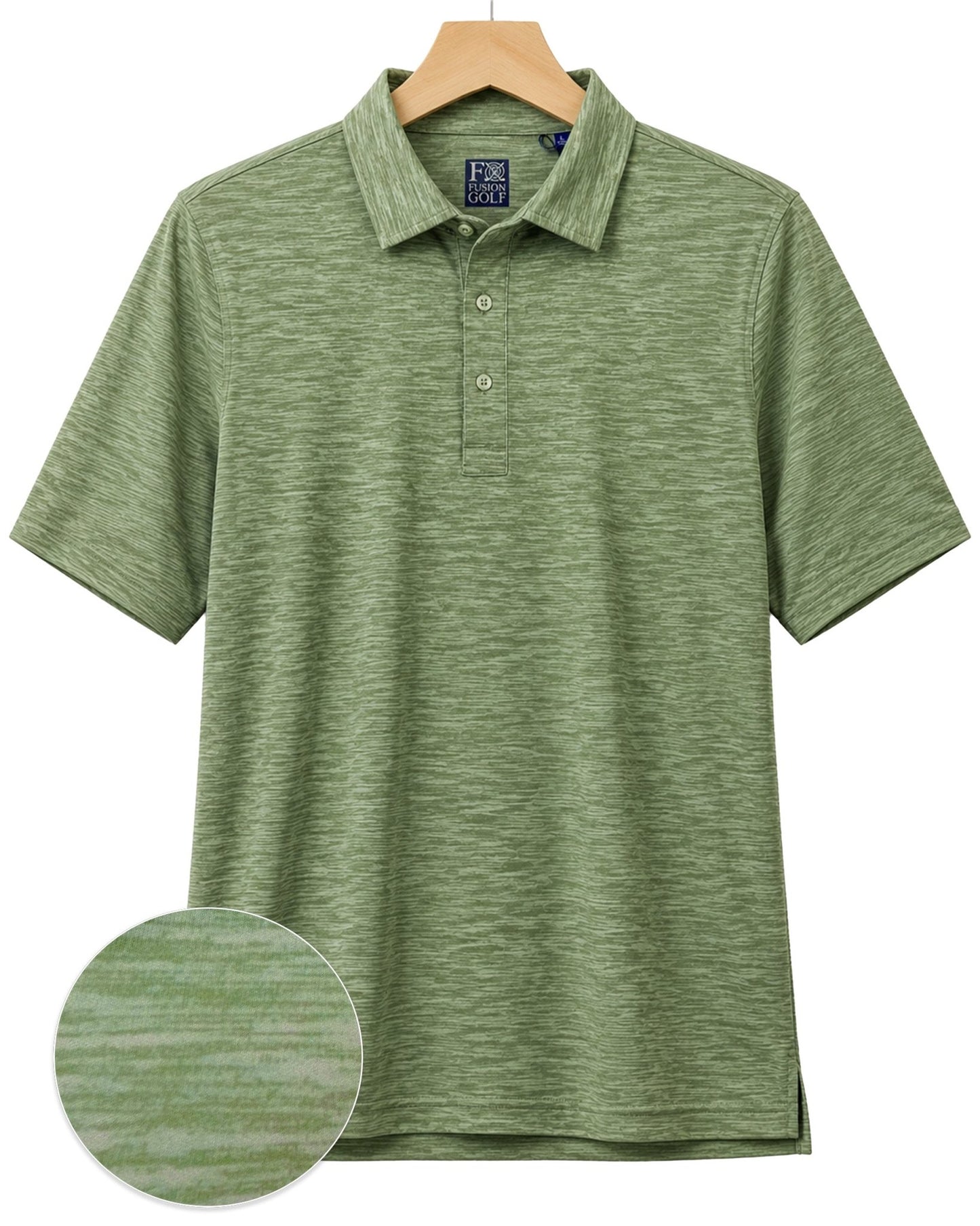 Space Dye Performance Golf Polo - F/X Fusion Golf - Polo - Green