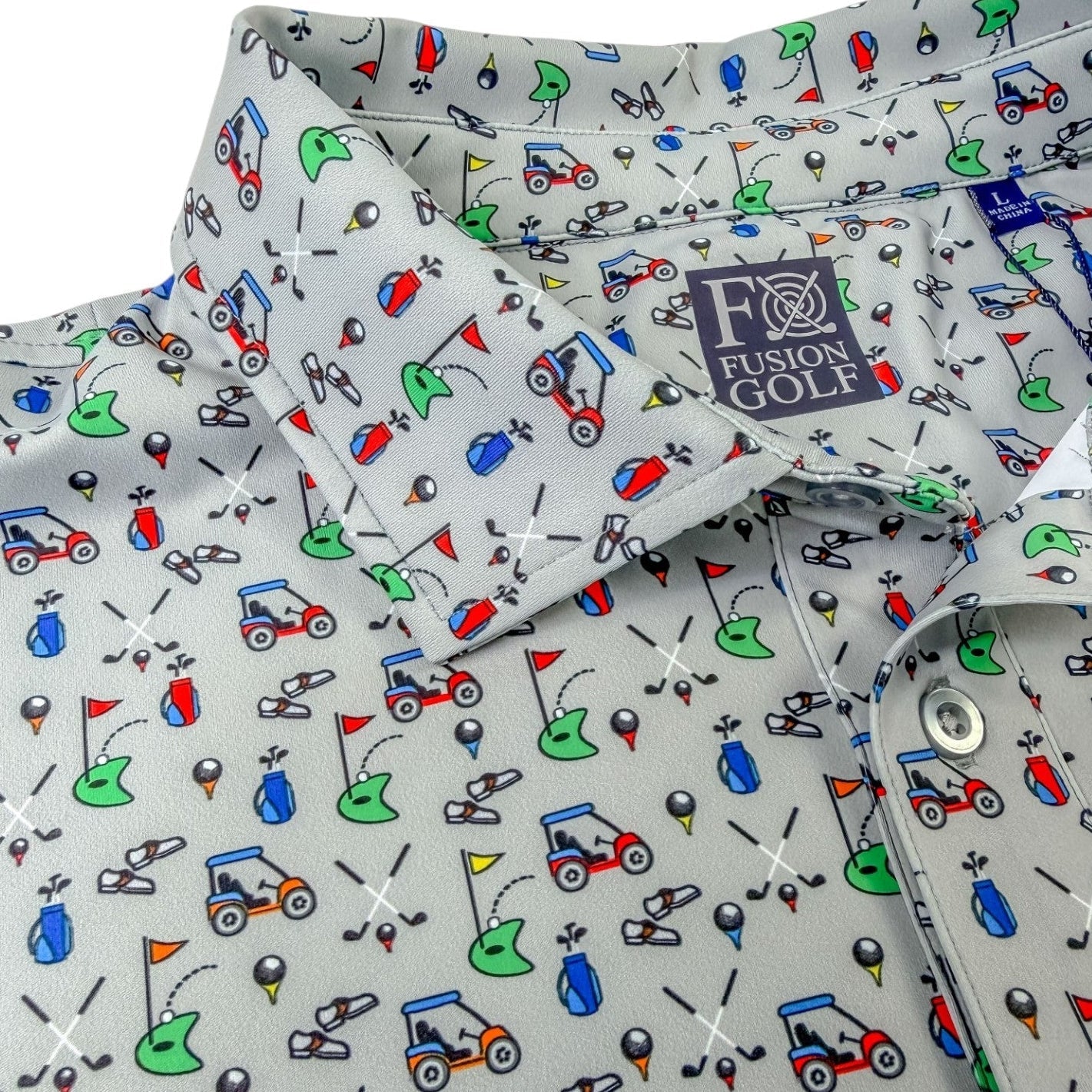 Tee Time Performance Golf Polo - F/X Fusion Golf - Polo - Silver