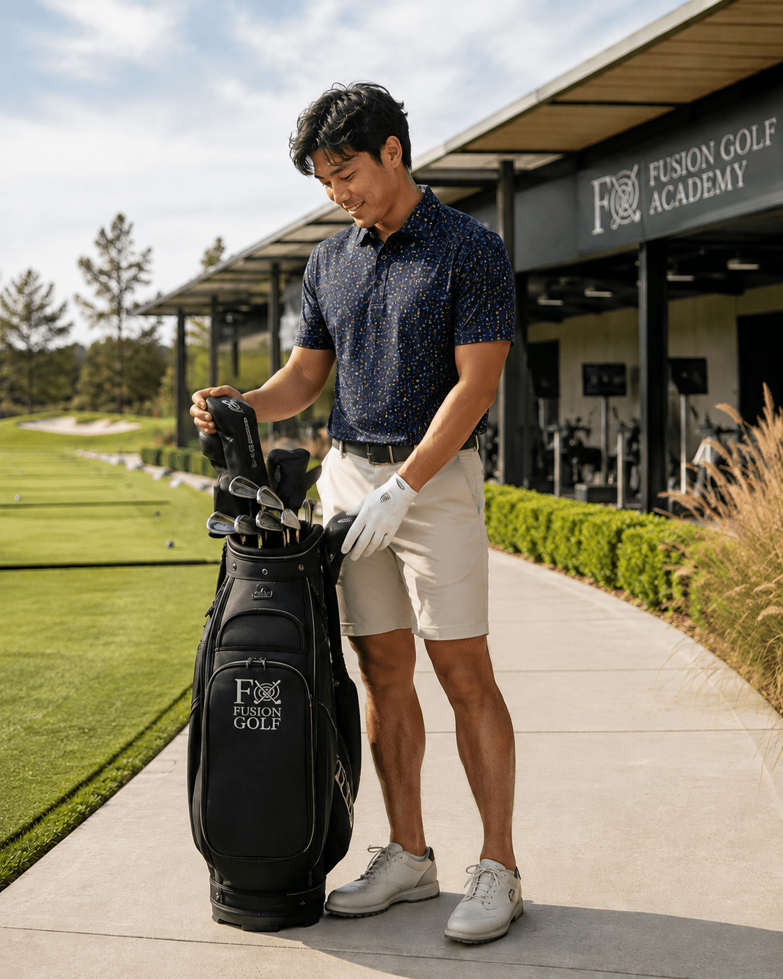 Tee Time Performance Golf Polo - F/X Fusion Golf - Polo - Navy - M