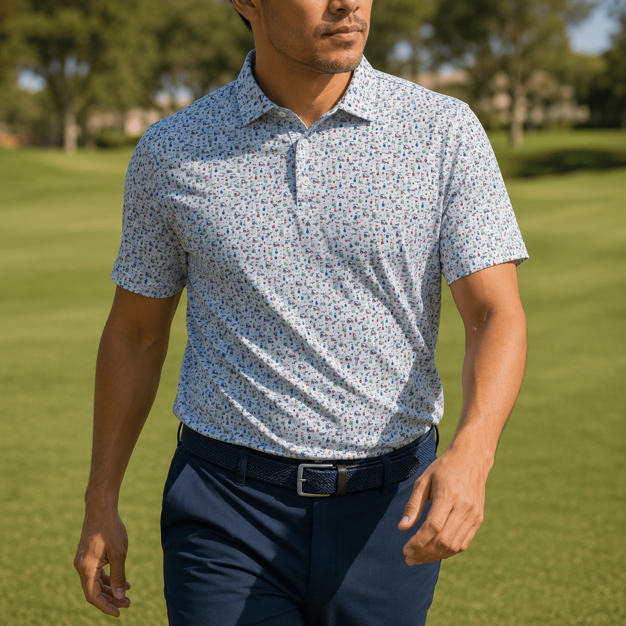 Tee Time Performance Golf Polo - F/X Fusion Golf - Polo - Silver