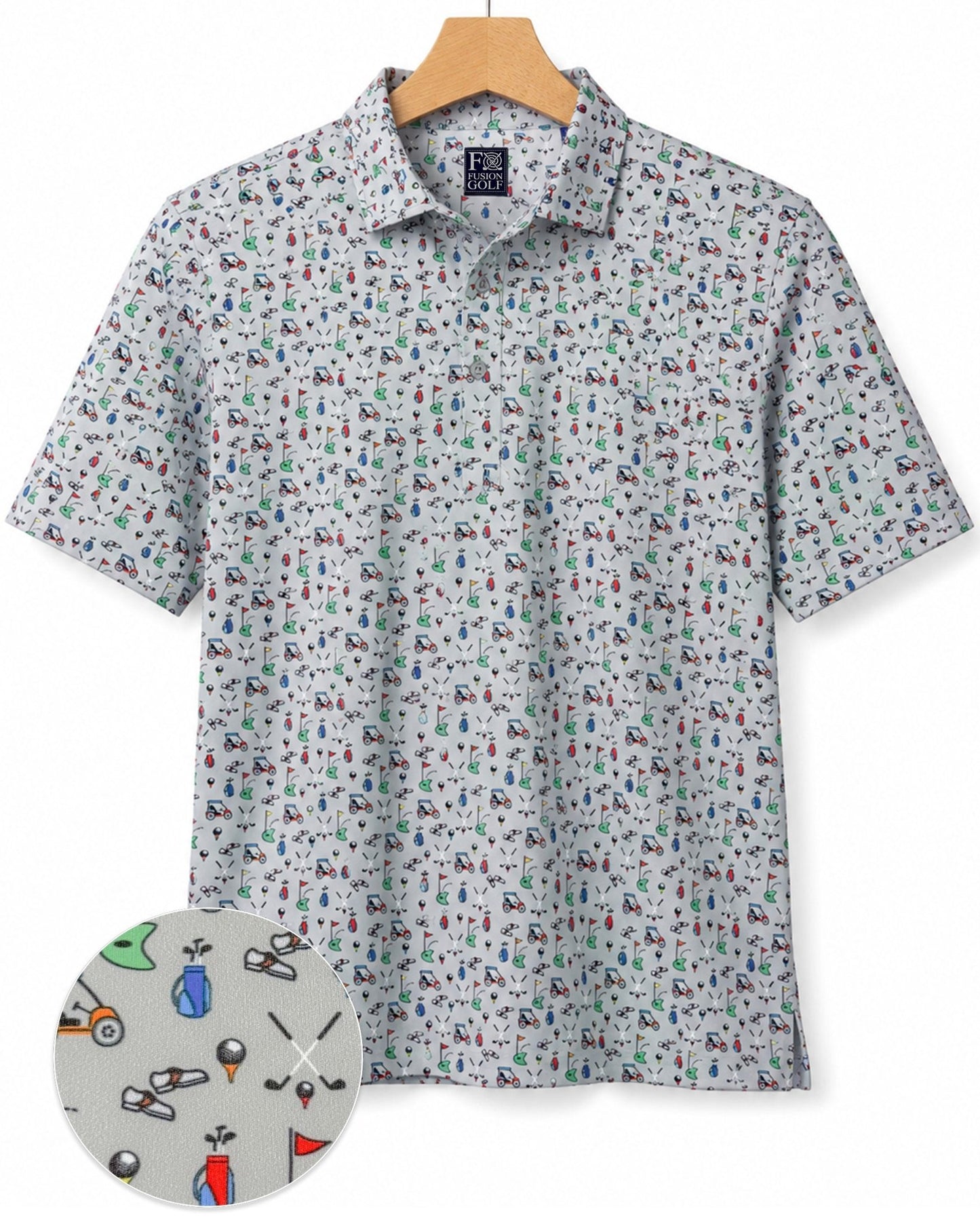 Tee Time Performance Golf Polo - F/X Fusion Golf - Polo - Silver