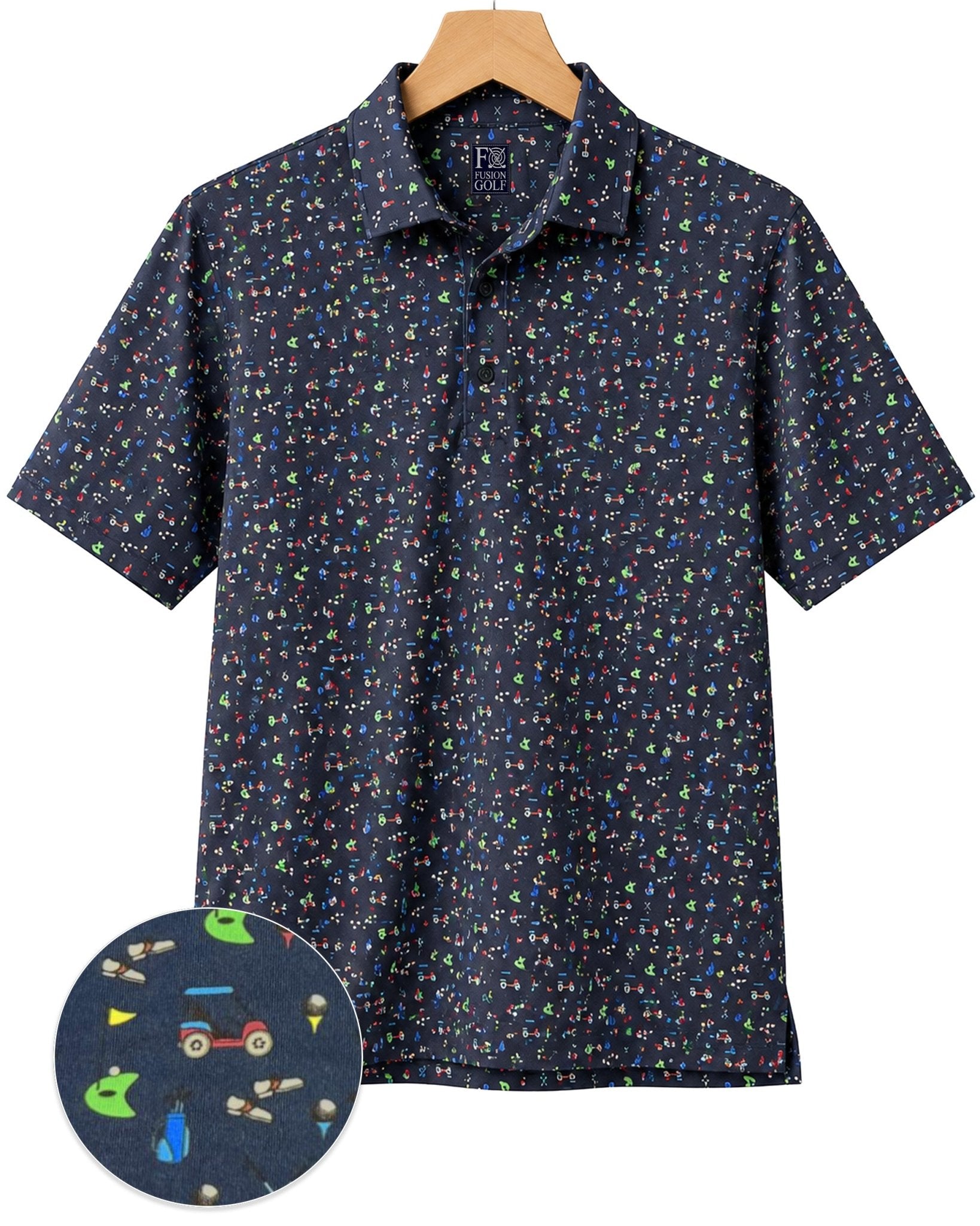Tee Time Performance Golf Polo - F/X Fusion Golf - Polo - Navy