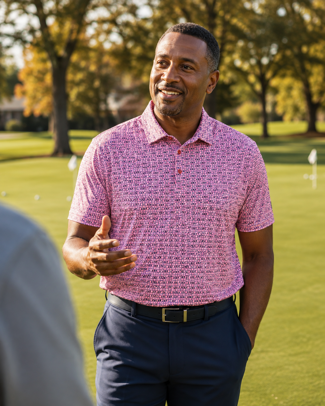 Tic Tac Toe Performance Golf Polo - F/X Fusion Golf - Polo - Coral - M