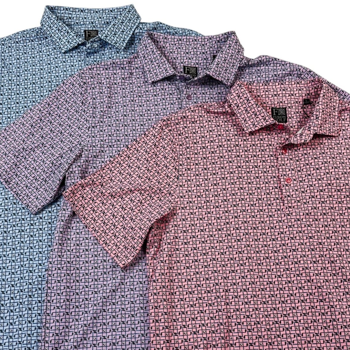 Tic Tac Toe Performance Golf Polo - F/X Fusion Golf - Polo - All Colors