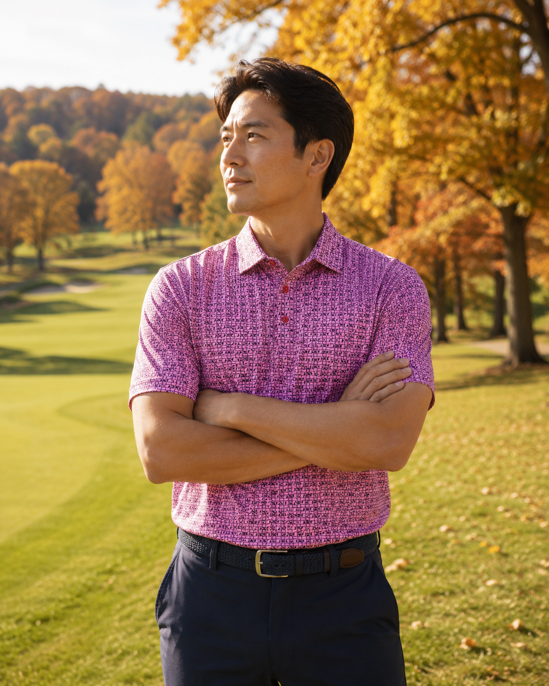 Tic Tac Toe Performance Golf Polo - F/X Fusion Golf - Polo - Coral - M