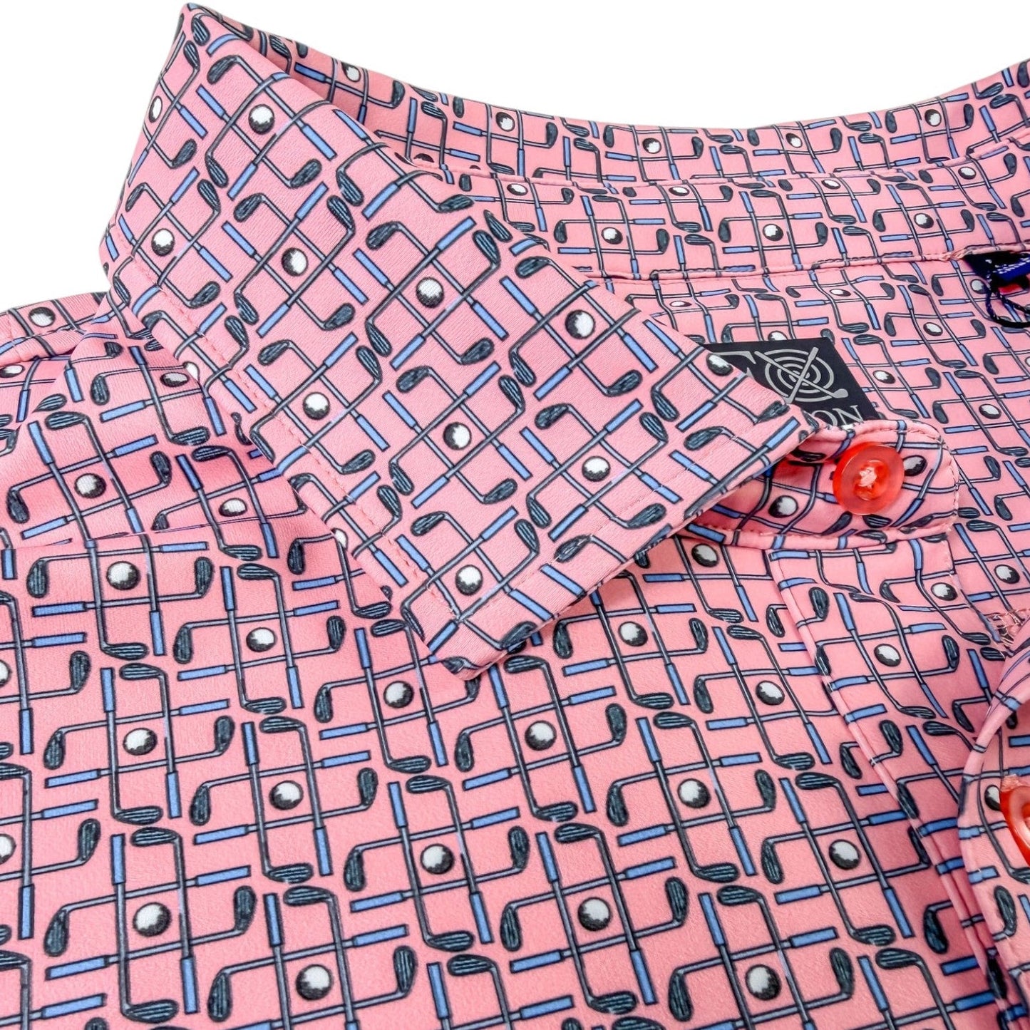 Tic Tac Toe Performance Golf Polo - F/X Fusion Golf - Polo - Coral