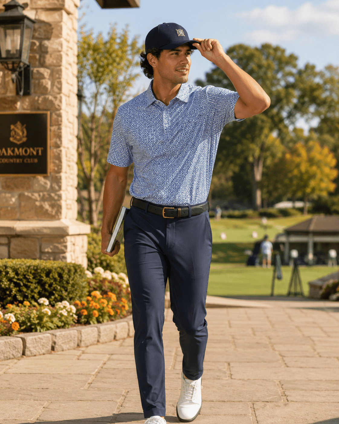 Tic Tac Toe Performance Golf Polo - F/X Fusion Golf - Polo - Blue - M