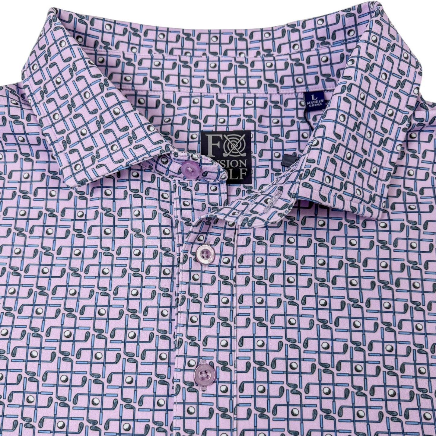 Tic Tac Toe Performance Golf Polo - F/X Fusion Golf - Polo - Pink