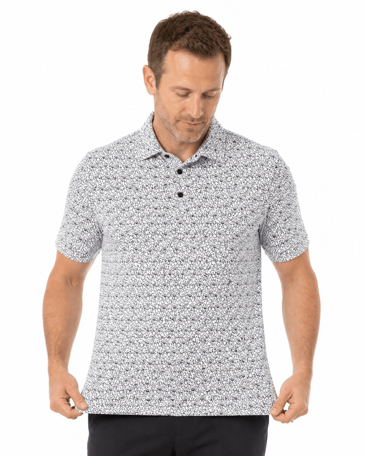 Tossed Geos Performance Golf Polo - F/X Fusion Golf - Polo - Black