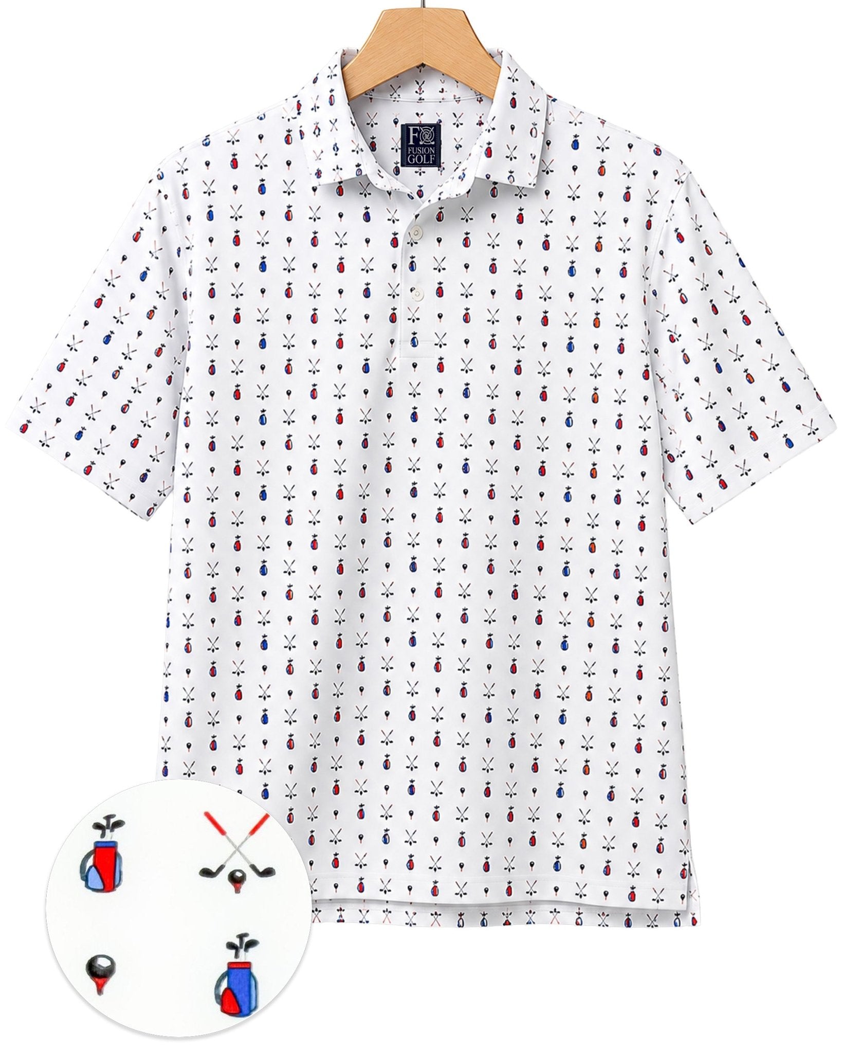 Who’s Bag Performance Golf Polo - F/X Fusion Golf - Polo - White